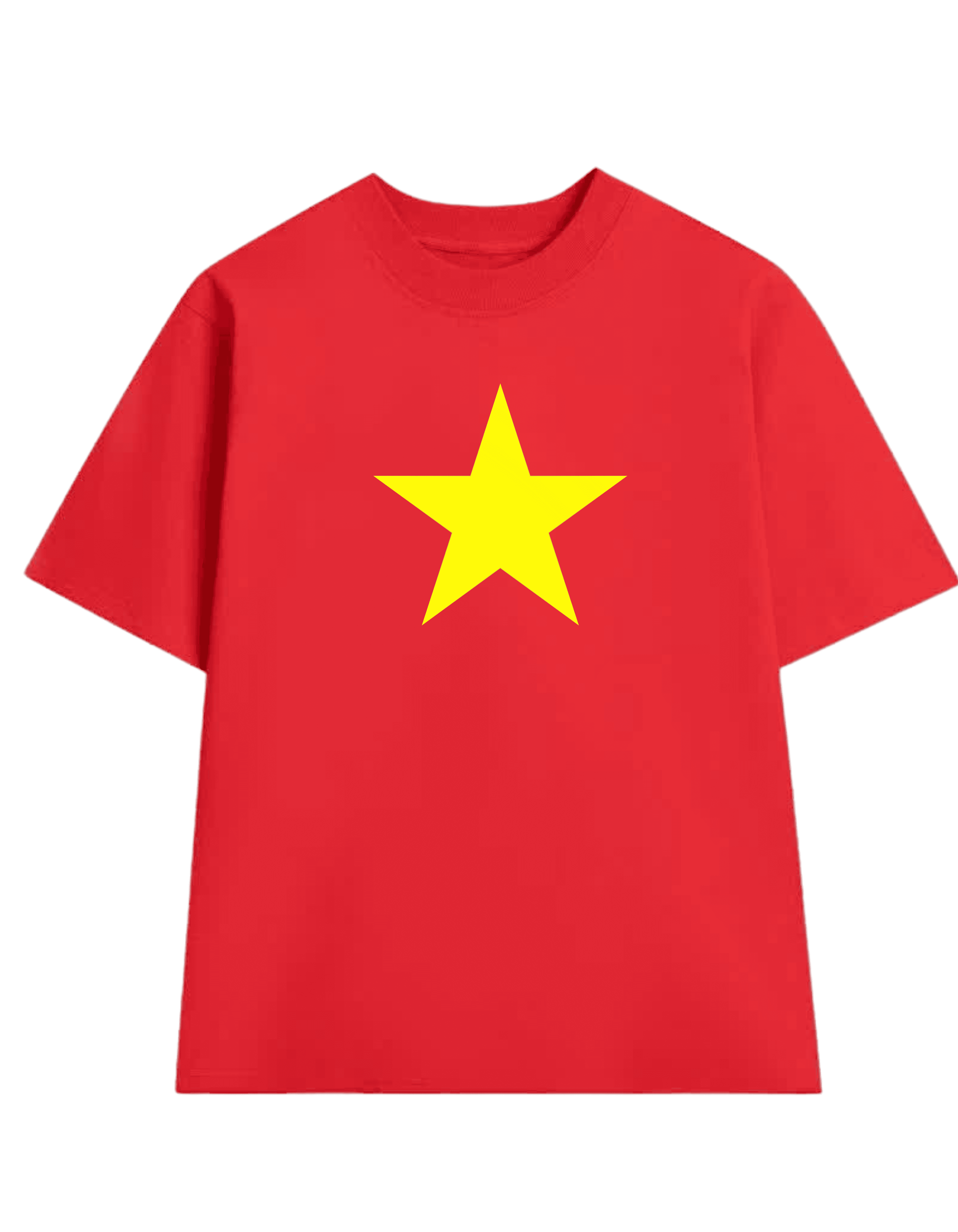 Áo Phông Cờ Đỏ Sao Vàng Việt Dáng Rộng Unisex Cotton Cao Cấp